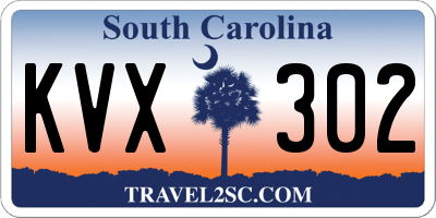 SC license plate KVX302