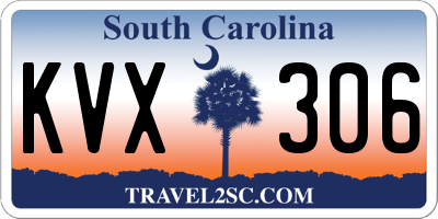 SC license plate KVX306