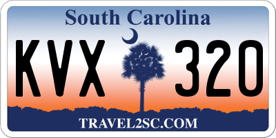 SC license plate KVX320