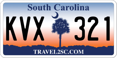 SC license plate KVX321