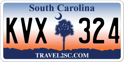 SC license plate KVX324