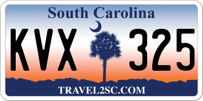 SC license plate KVX325