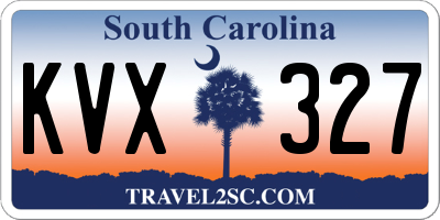 SC license plate KVX327