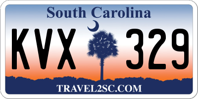 SC license plate KVX329