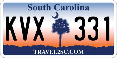 SC license plate KVX331