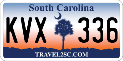 SC license plate KVX336
