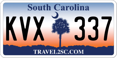 SC license plate KVX337