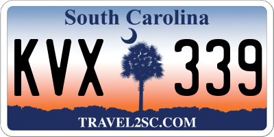 SC license plate KVX339