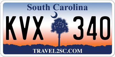 SC license plate KVX340