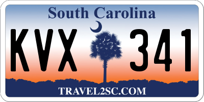 SC license plate KVX341