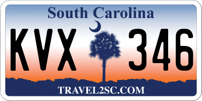 SC license plate KVX346
