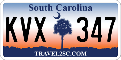 SC license plate KVX347