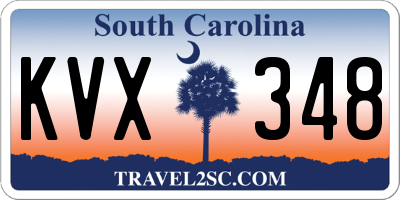 SC license plate KVX348