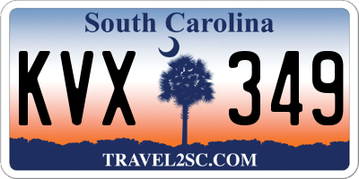 SC license plate KVX349