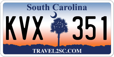 SC license plate KVX351