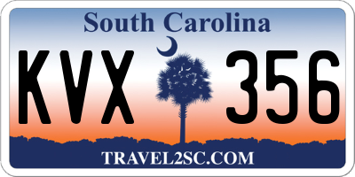 SC license plate KVX356