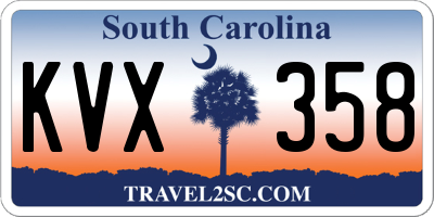 SC license plate KVX358