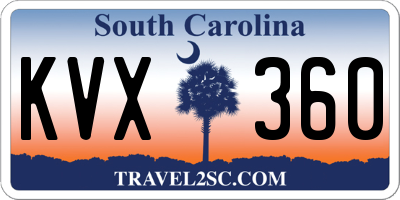 SC license plate KVX360
