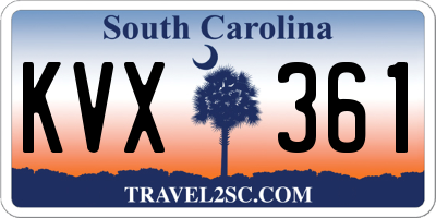 SC license plate KVX361