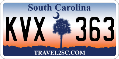 SC license plate KVX363