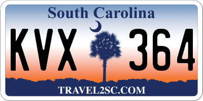 SC license plate KVX364