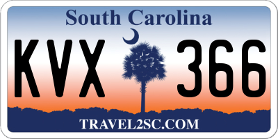 SC license plate KVX366