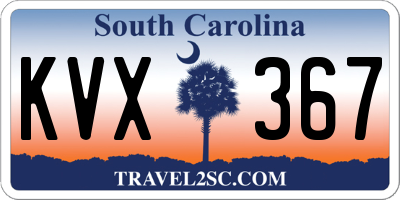 SC license plate KVX367