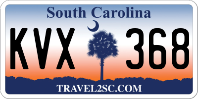 SC license plate KVX368