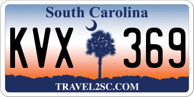 SC license plate KVX369