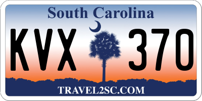 SC license plate KVX370