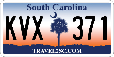 SC license plate KVX371
