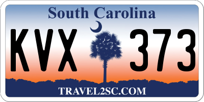 SC license plate KVX373