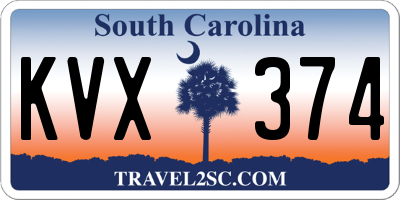 SC license plate KVX374