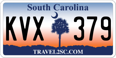 SC license plate KVX379
