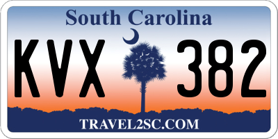 SC license plate KVX382
