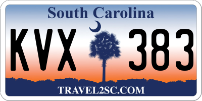 SC license plate KVX383