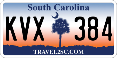 SC license plate KVX384