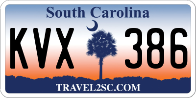 SC license plate KVX386