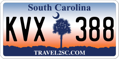 SC license plate KVX388