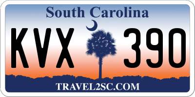 SC license plate KVX390