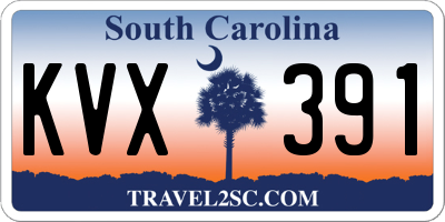 SC license plate KVX391