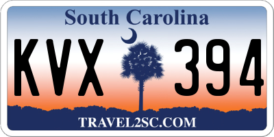 SC license plate KVX394