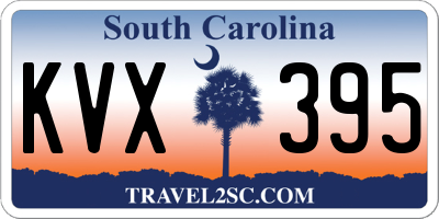 SC license plate KVX395