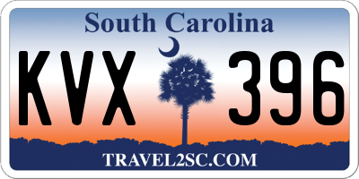 SC license plate KVX396