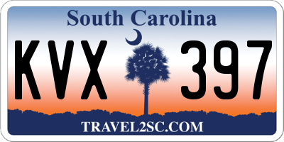 SC license plate KVX397