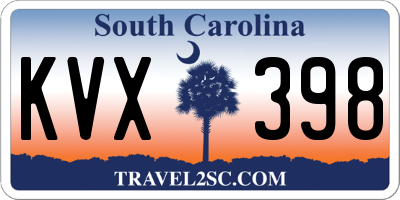 SC license plate KVX398
