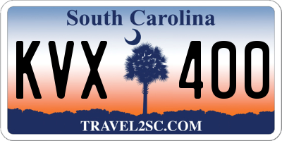 SC license plate KVX400