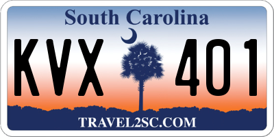 SC license plate KVX401