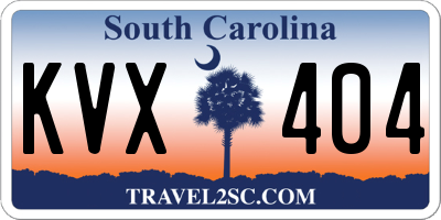 SC license plate KVX404