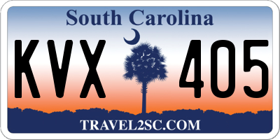 SC license plate KVX405